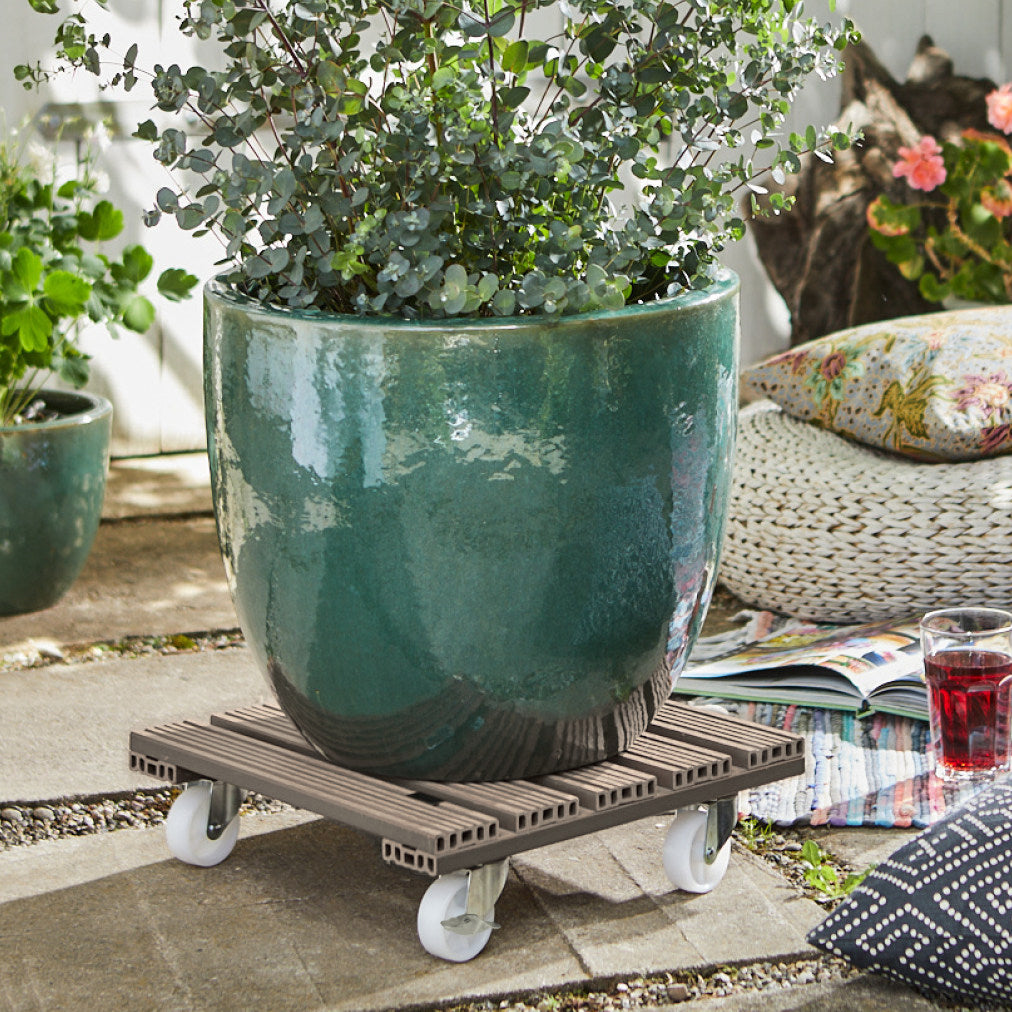 Waterproof Plant Caddy - 15.4" Taupe Square