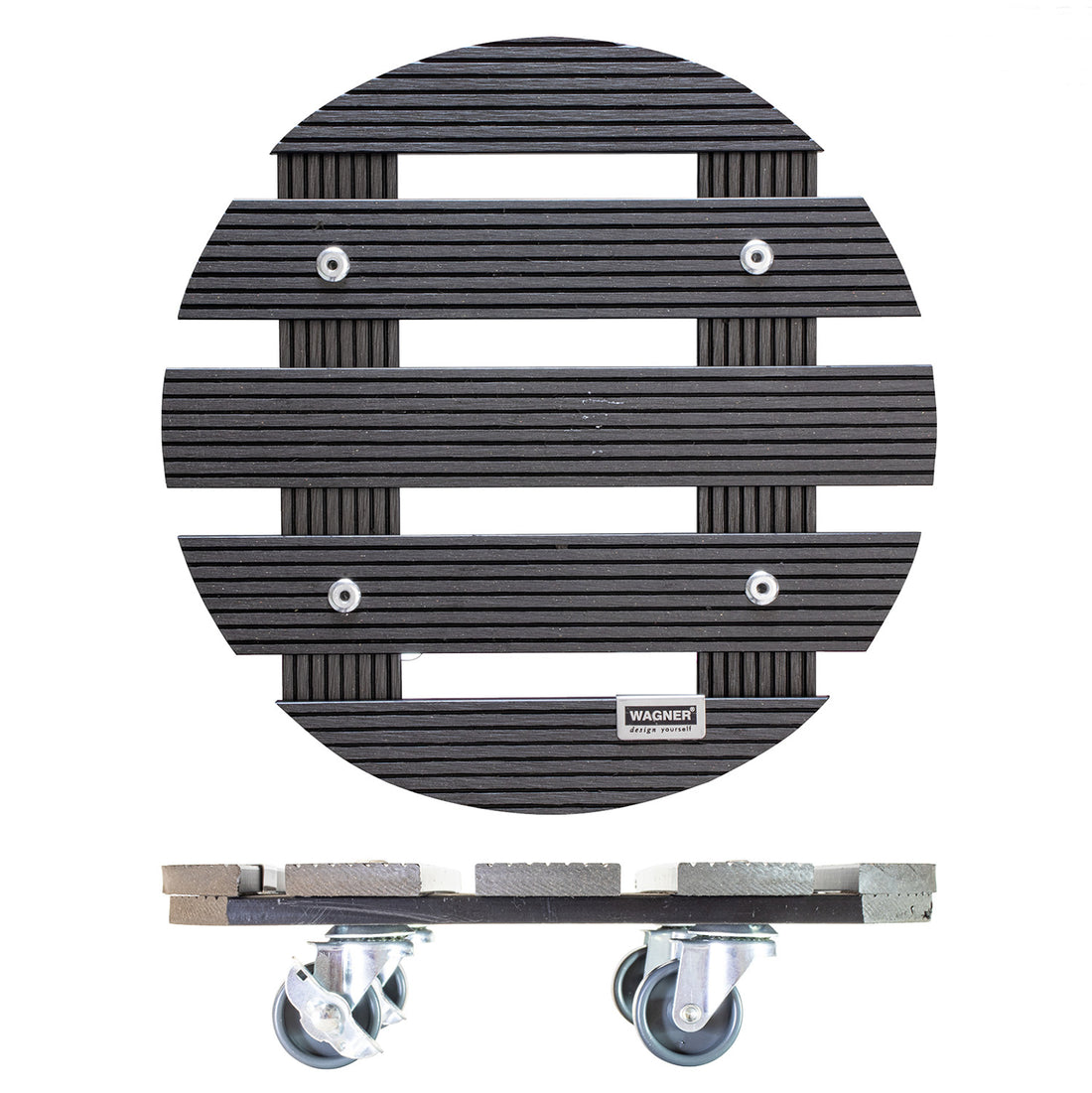 Wagner Waterproof Plant Caddy - 11.4" Gray Round