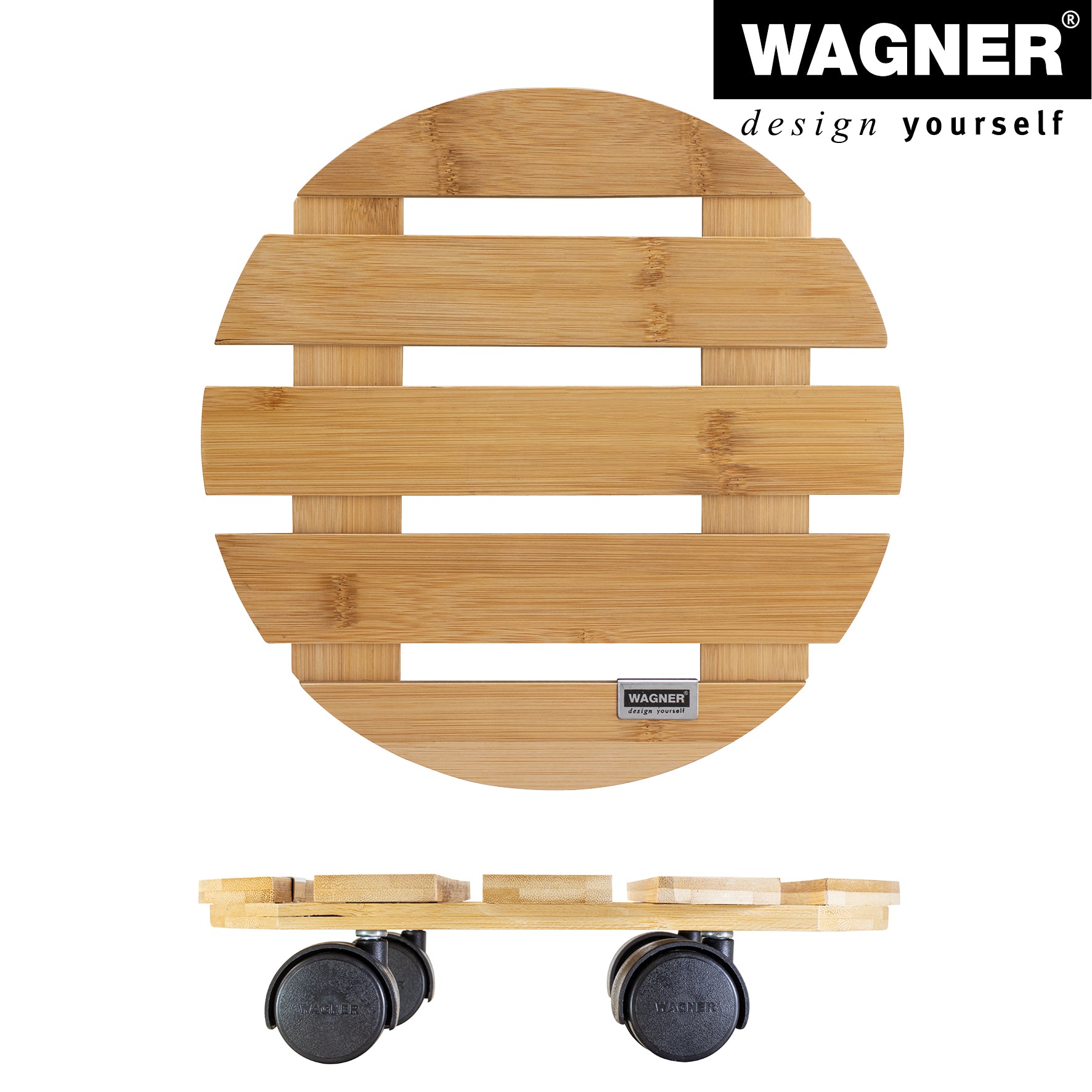 Bamboo Plant Caddy - 11.4" Round