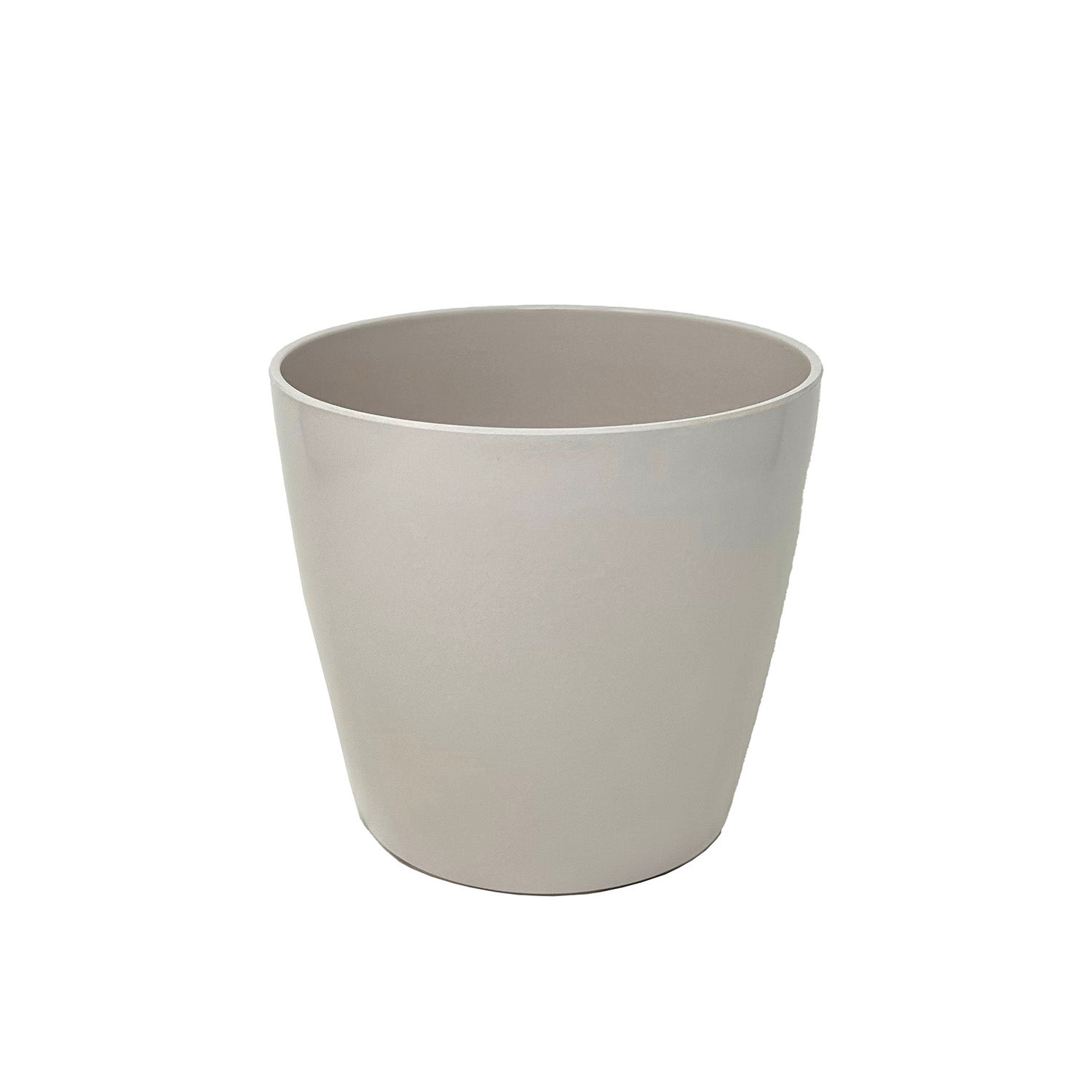 5" Round Self-Watering Bamboo Pot - Cream