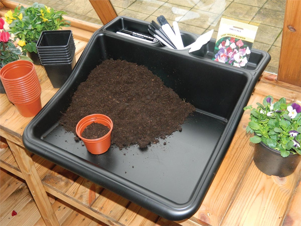 Tidy Tray - Compact Black with Shelf