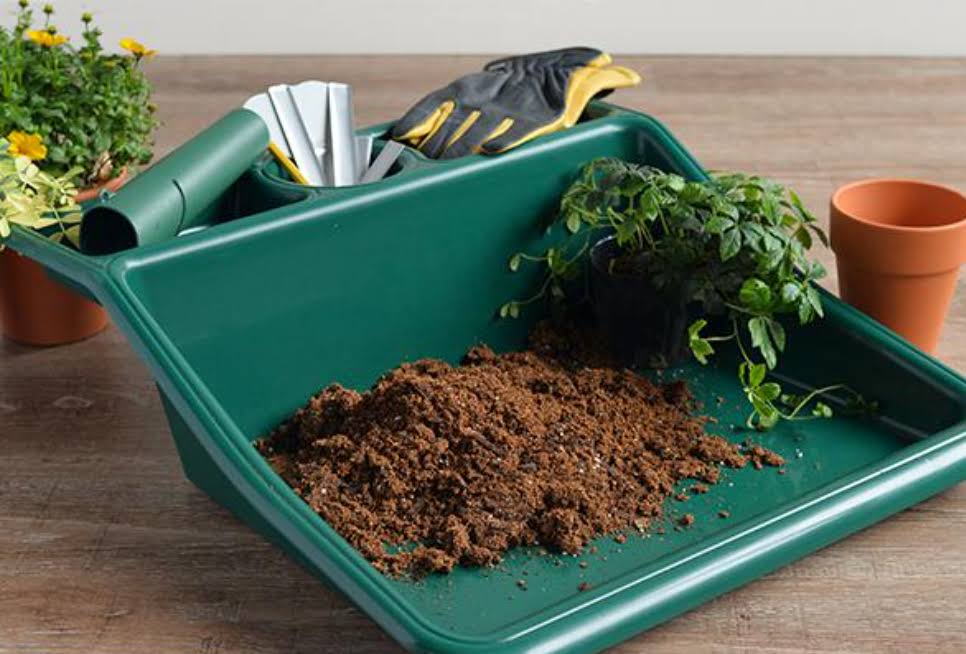 Tidy Tray - Compact Green with Shelf
