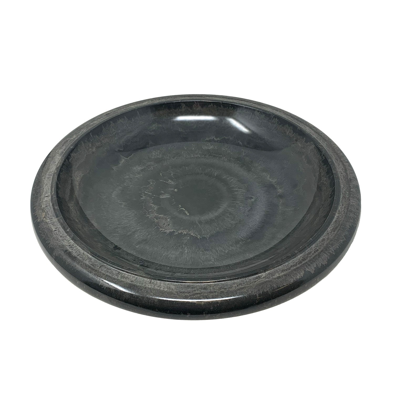 Gray Fiber Clay Birdbath m- 24"