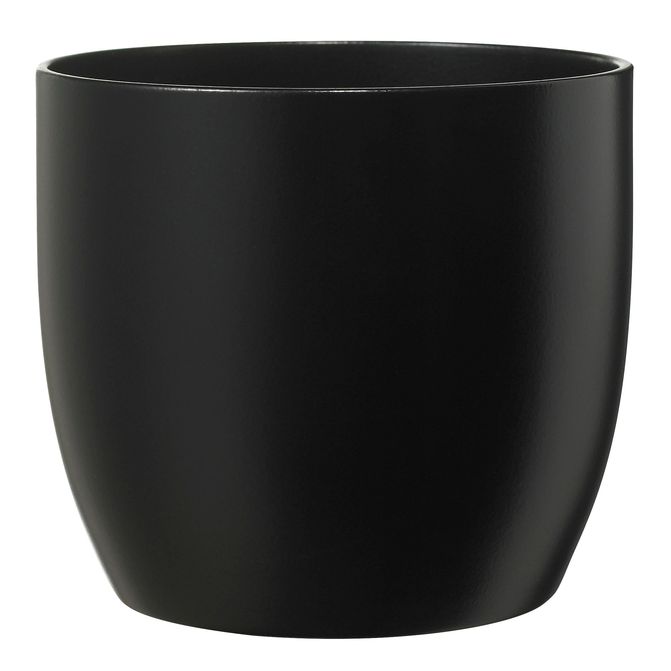 Basel Fashion Ceramic Pot - 8.3" Matte Black