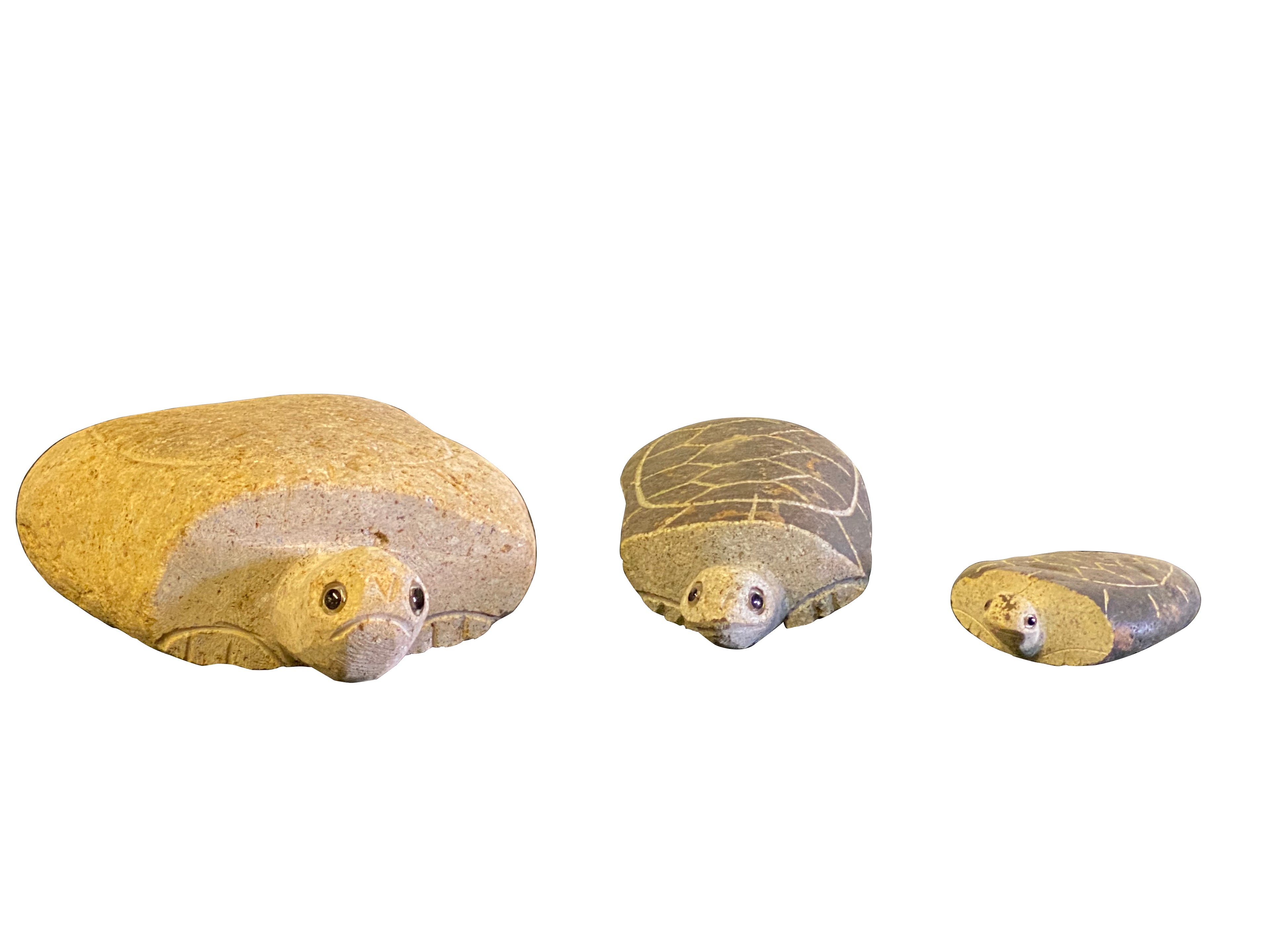 Family of Boulder Turtles - 3 Pcs 6"H, 10"H, 14"H
