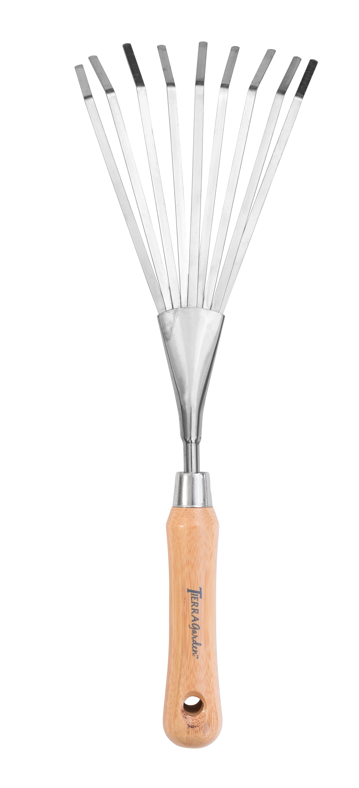 Tierra Stainless Steel Hand Rake with Bamboo Handle