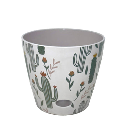 Self-Watering Bamboo Pot - 7" Cactus Round