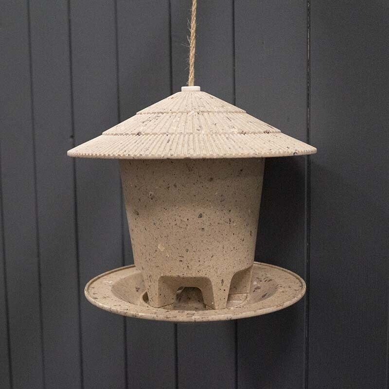Deluxe Round Bird Feeder - Coffee Husks