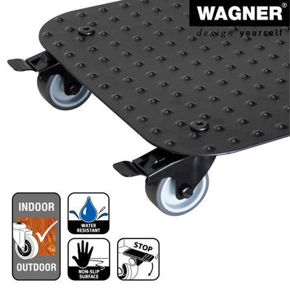 Aluminum Plant Caddy - 11.4" Black Square