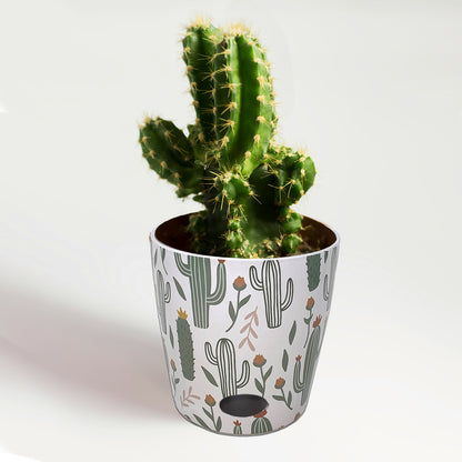 Self-Watering Bamboo Pot - 7" Cactus Round