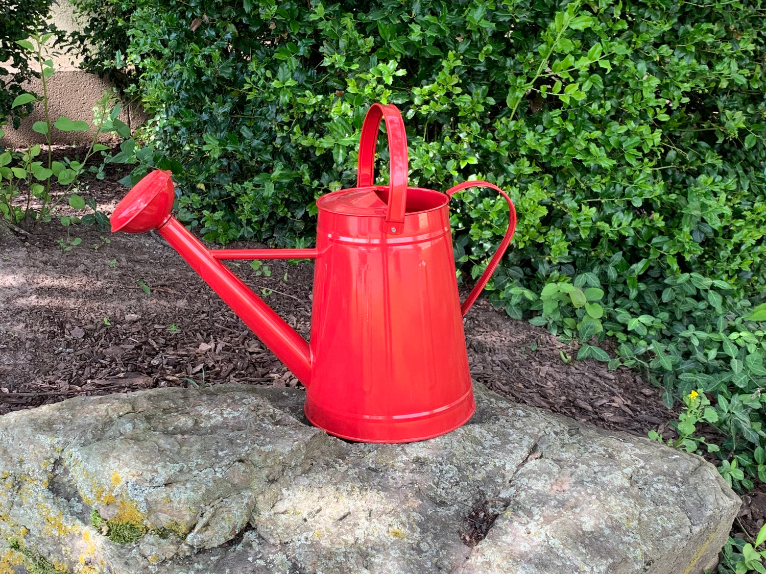 Metal Watering Can &amp; Memory Foam Kneel Cushion Combo - 1.2 gal Red