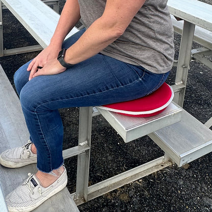 Metal Watering Can &amp; Memory Foam Kneel Cushion Combo - 1.2 gal Red