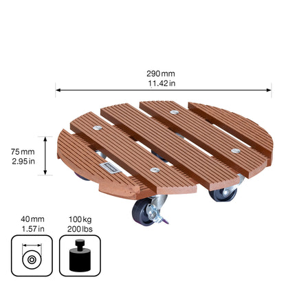Wagner Waterproof Plant Caddy - 11.4" Terra Cotta Round
