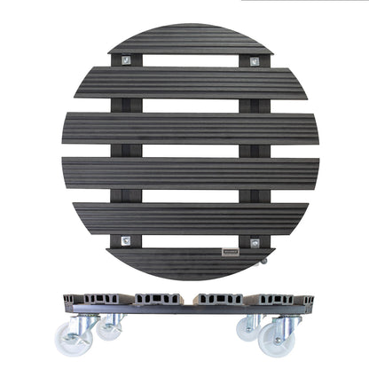 Waterproof Plant Caddy - 20" Gray Round