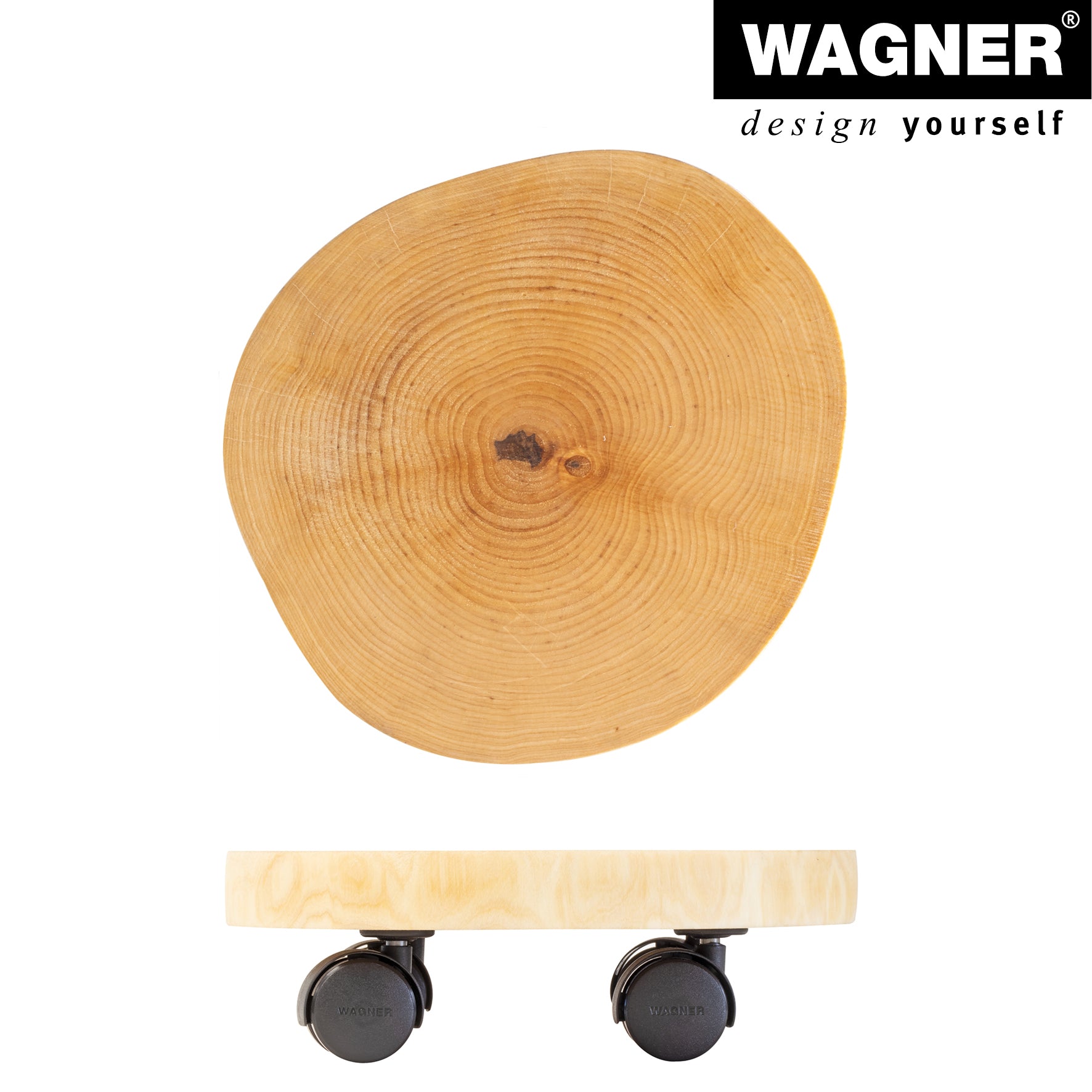 Wooden Plant Caddy - 10" Natural Birch Round