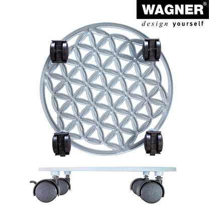 Cast Iron Plant Caddy - 11.4" Smoke Gray Round