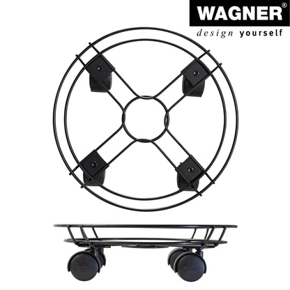 Wire Plant Caddy - 11.8" Black Round