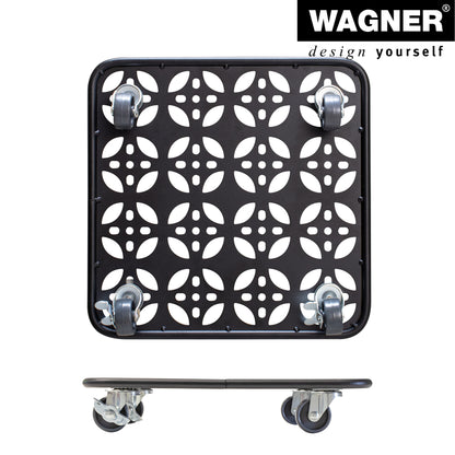 Steel Plant Caddy - 11.8" Black Square Flower