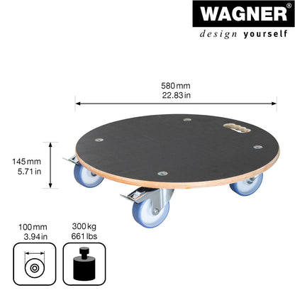 MaxiGrip Plant Caddy- 22.8" Black Round