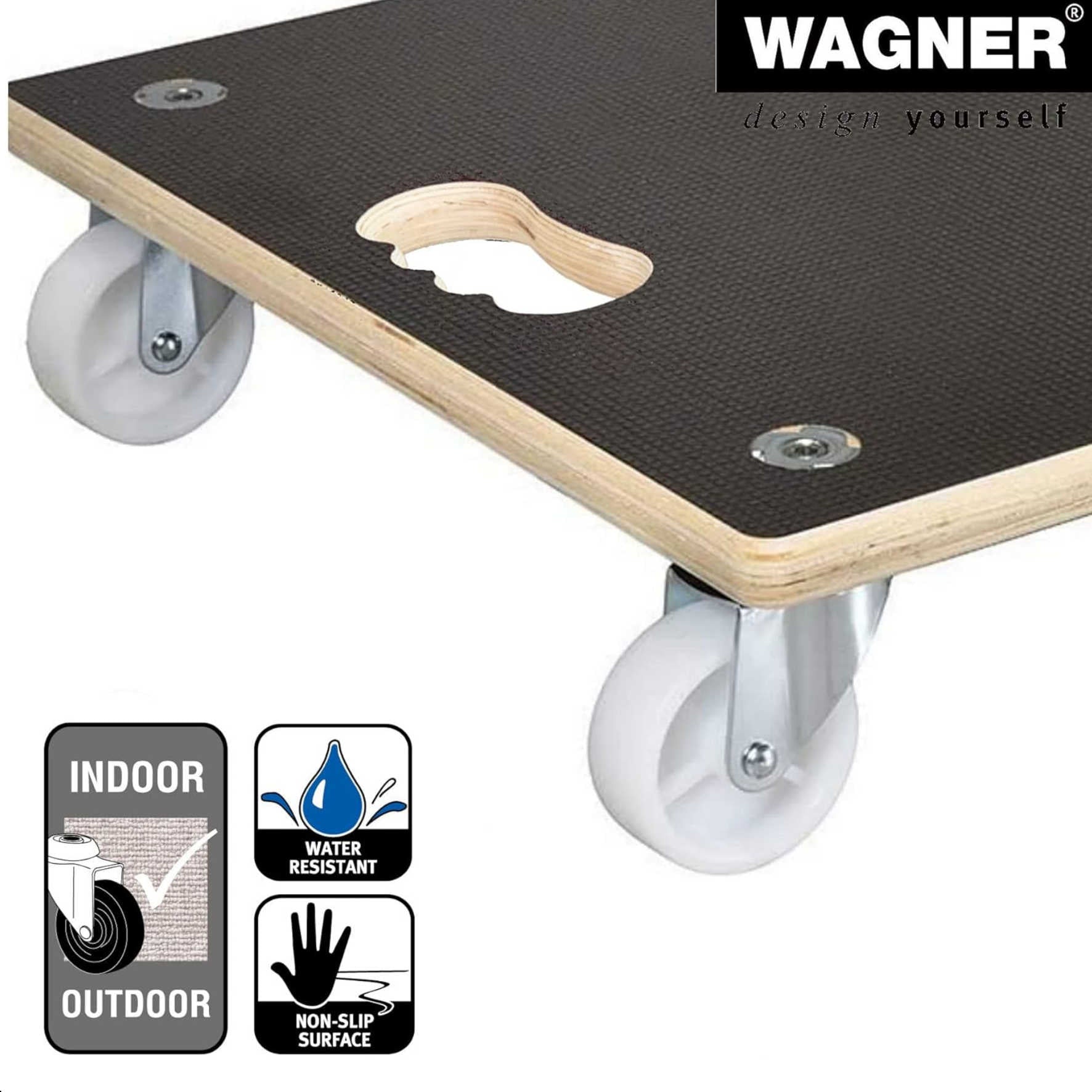 MaxiGrip Plant Caddy - 15" Black Square