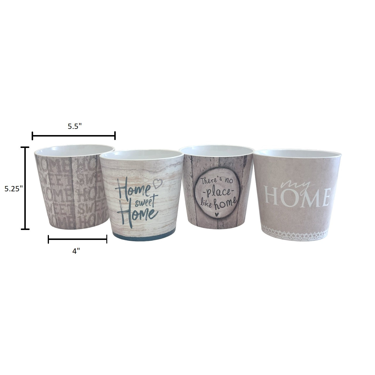 Home 4-Piece Indoor Ceramic Pottery Set