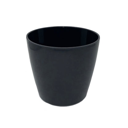 5" Round Self-Watering Bamboo Pot - Black
