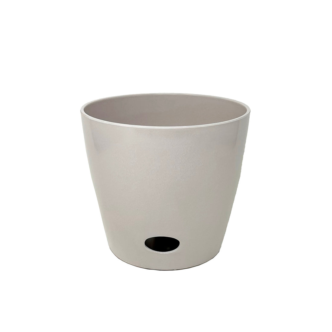 5" Round Self-Watering Bamboo Pot - Cream