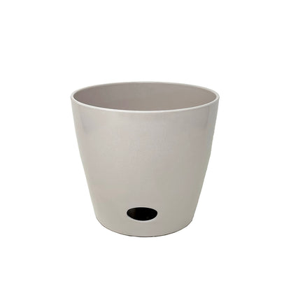 5" Round Self-Watering Bamboo Pot - Cream