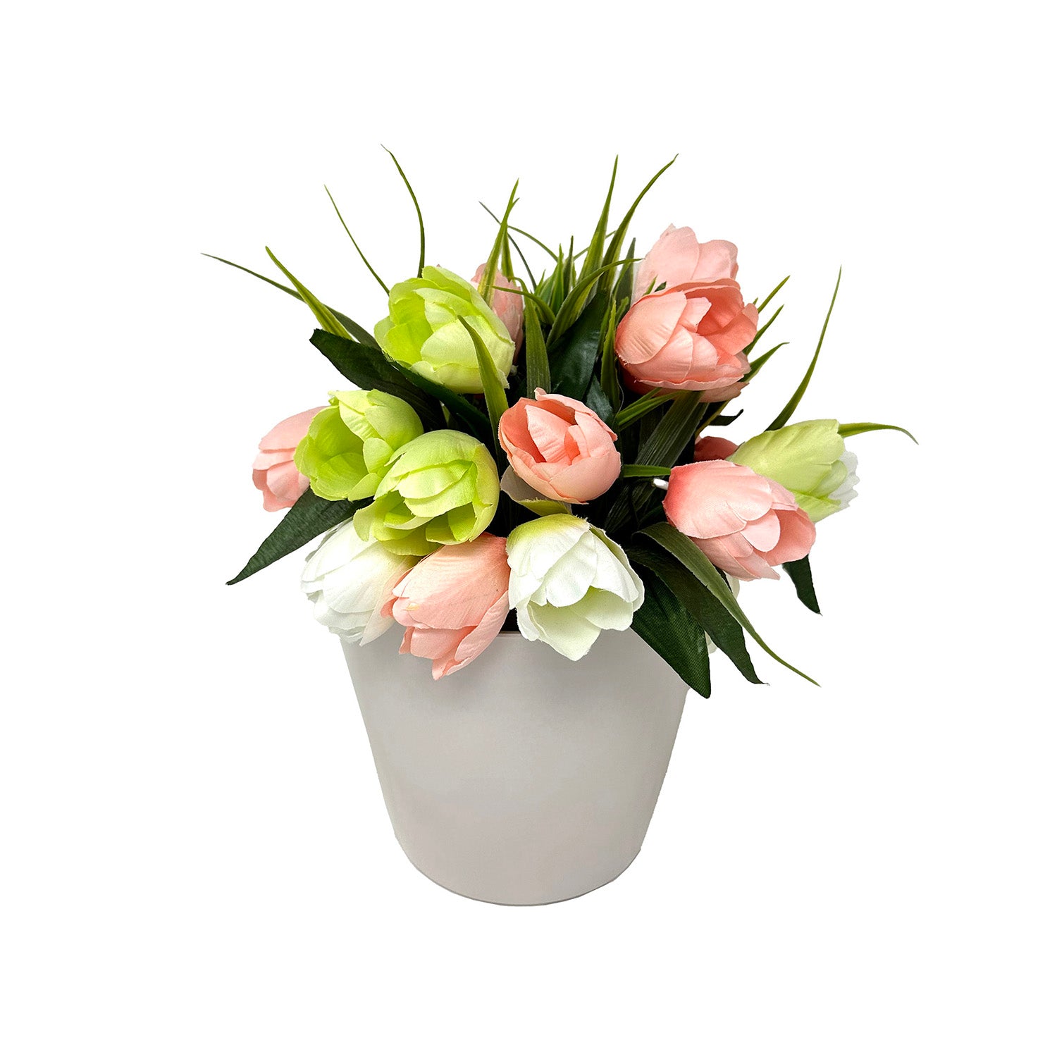 5" Round Self-Watering Bamboo Pot - Cream