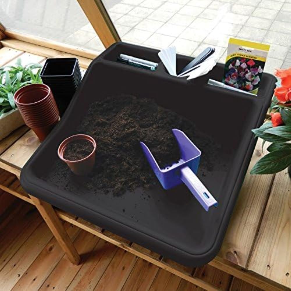 Tidy Tray  - Compact Black with Shelf