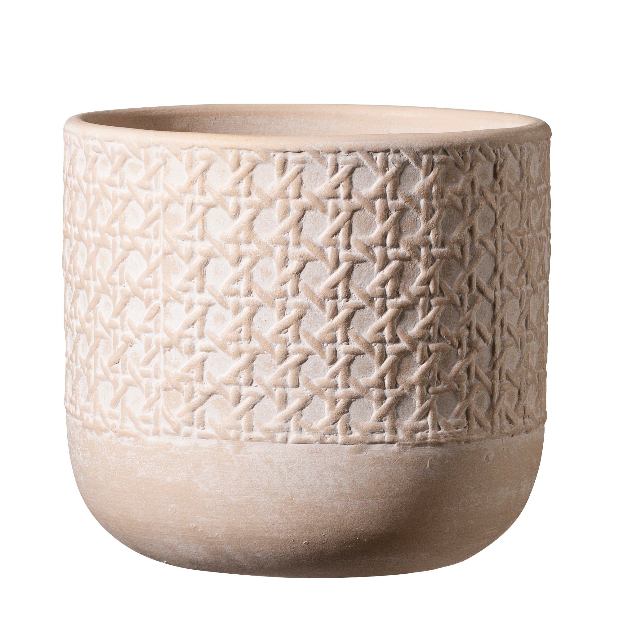 Vienna Ceramic Pot - 5.1" Natural Beige