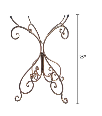 Antique Bronze Metal Birdbath Base - 25"