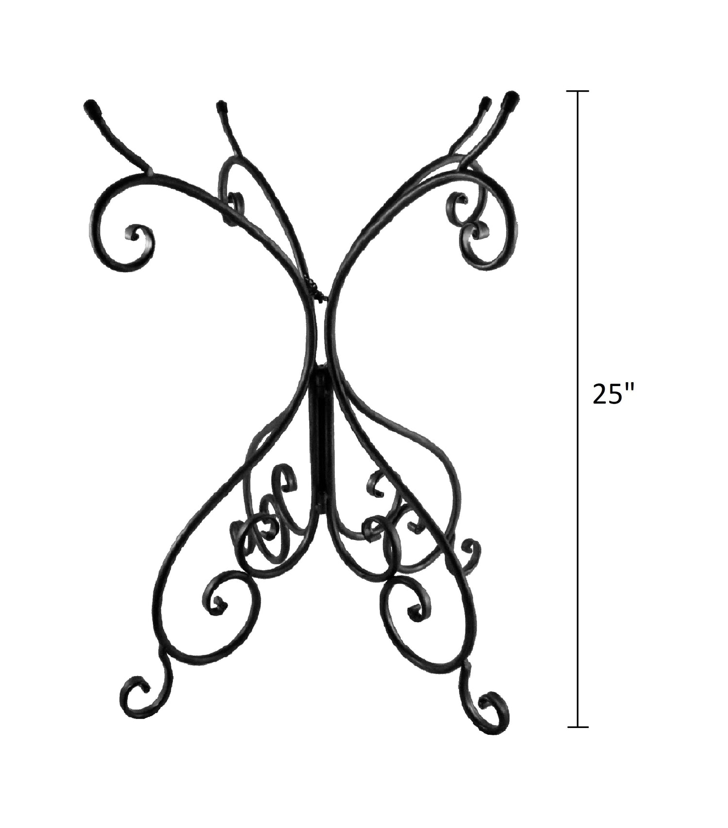 Black Metal Birdbath Base - 25"