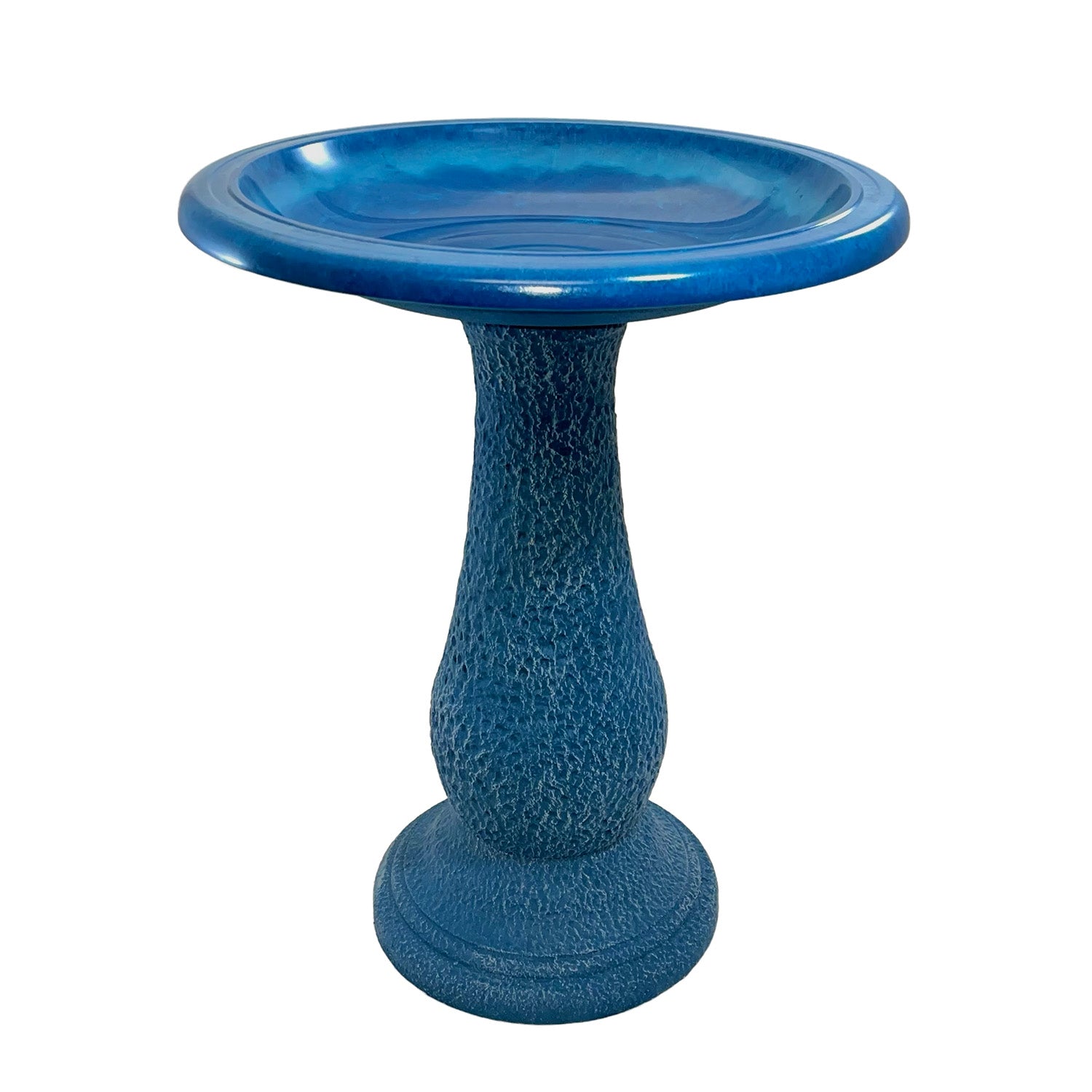 Azure Fiber Clay Birdbath - 24"