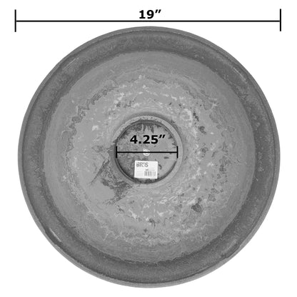 Slate/Wine Fiber Clay Birdbath Bowl - 19" dia