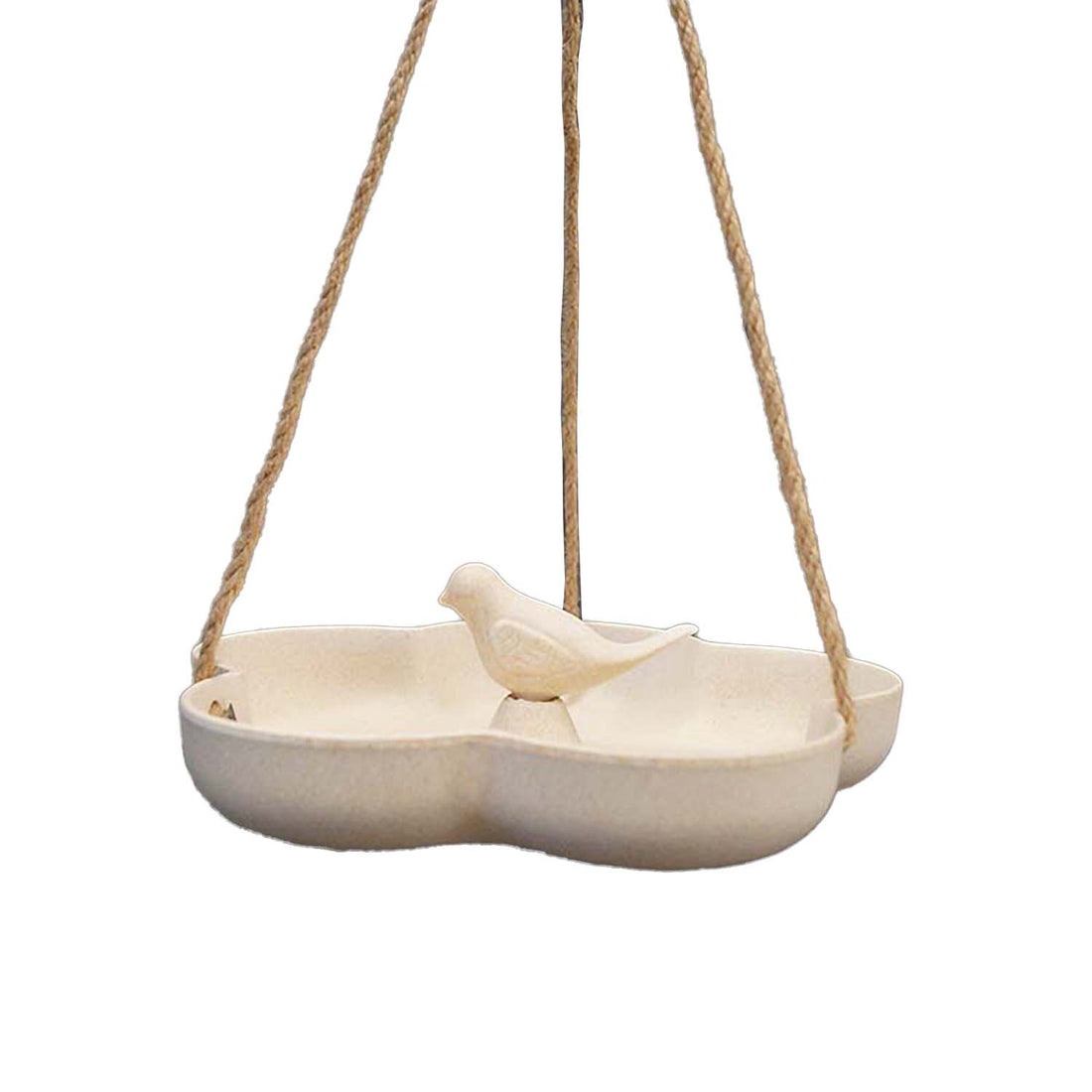 Hanging Bird Bath/Feeder - 9.2" Natural Bamboo