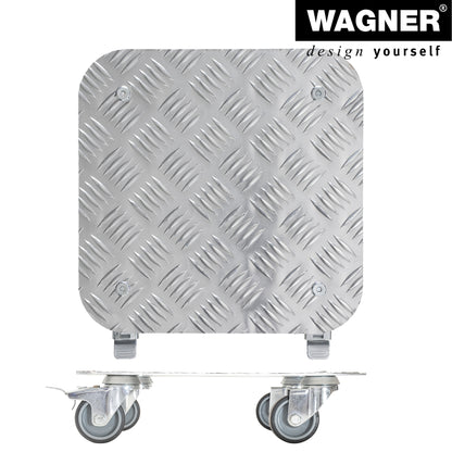 Aluminum Plant Caddy - 11.4" Silver Square Diamond Plated