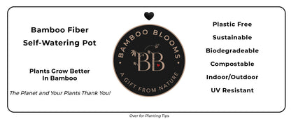 16" Rectangular Self-Watering Bamboo Planter - Indigo