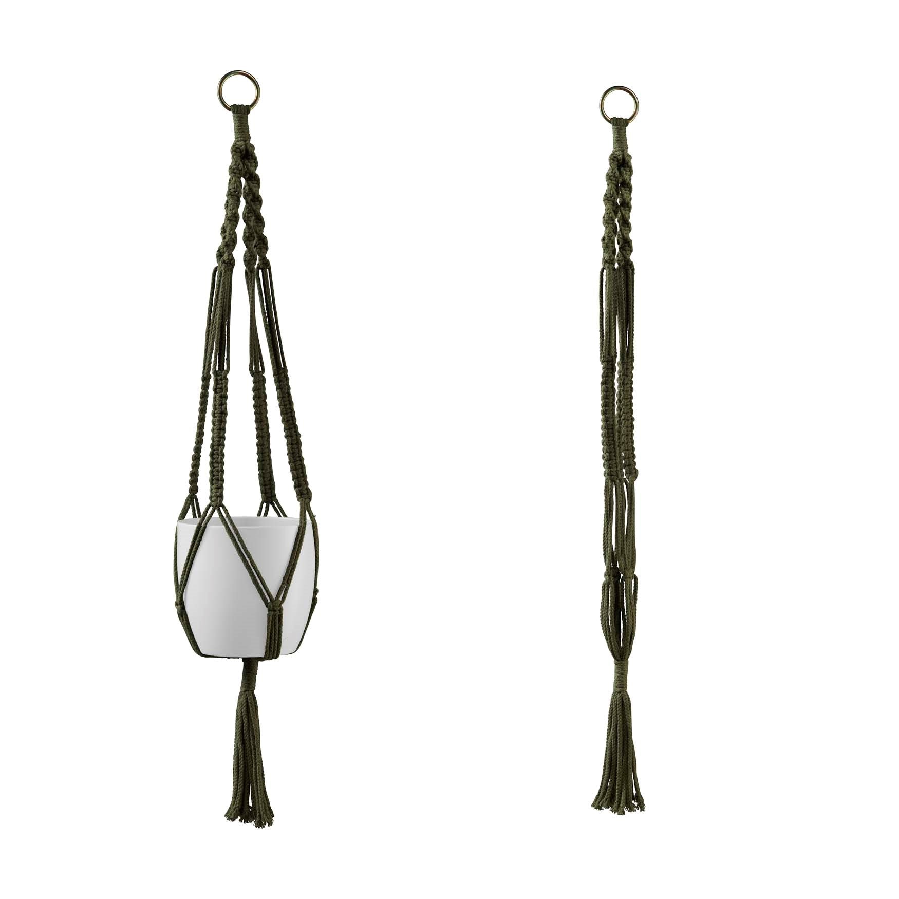 Macrame Hanger - 35" Natural Green