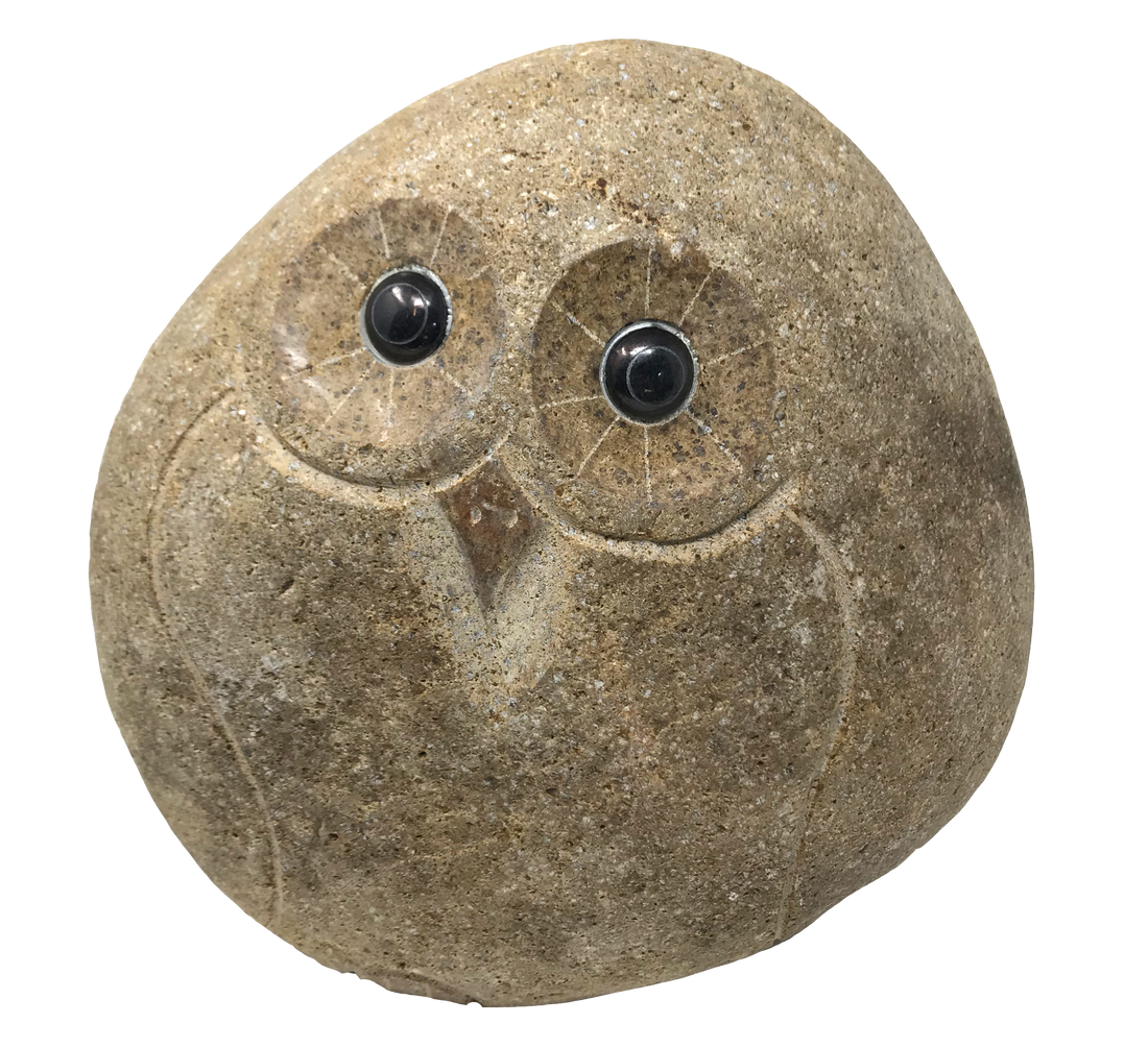 Boulder Owl - 12" H