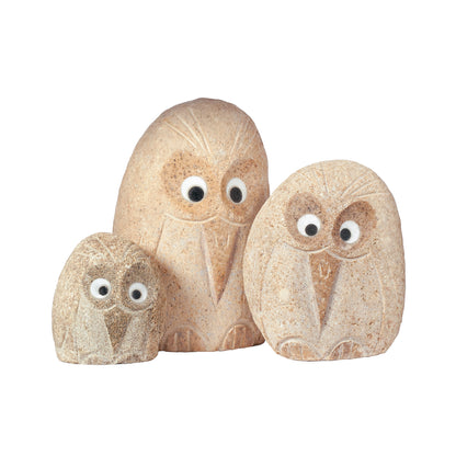 Family of Boulder Angry Birds - 3 Pcs 4"H, 6"H, 8"H,