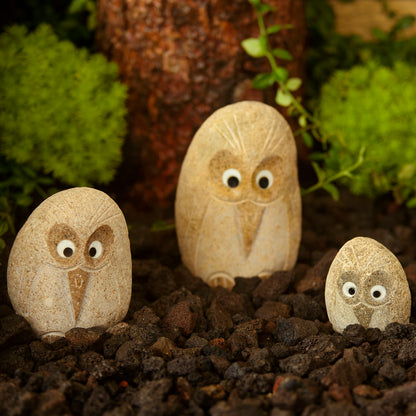 Family of Boulder Angry Birds - 3 Pcs 4"H, 6"H, 8"H,