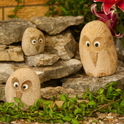 Family of Boulder Angry Birds - 3 Pcs 4"H, 6"H, 8"H,