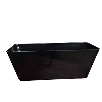 16" Rectangular Self-Watering Bamboo Planter - Black