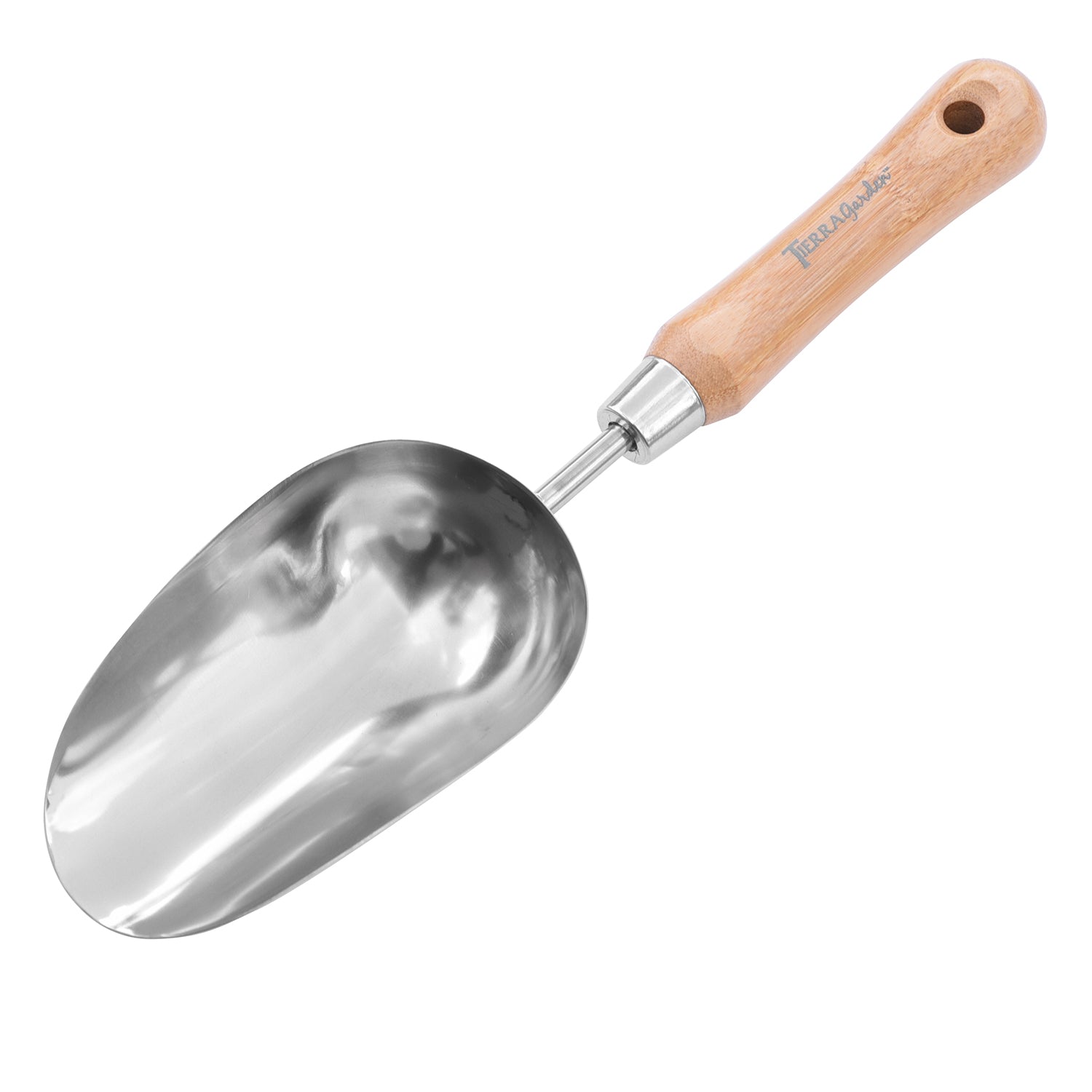 Tierra Stainless Steel Scoop with Bamboo Handle