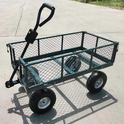 Garden Wagon with Foam Wheels - Small Steel Mesh