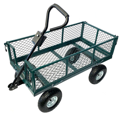 Garden Wagon with Foam Wheels - Small Steel Mesh