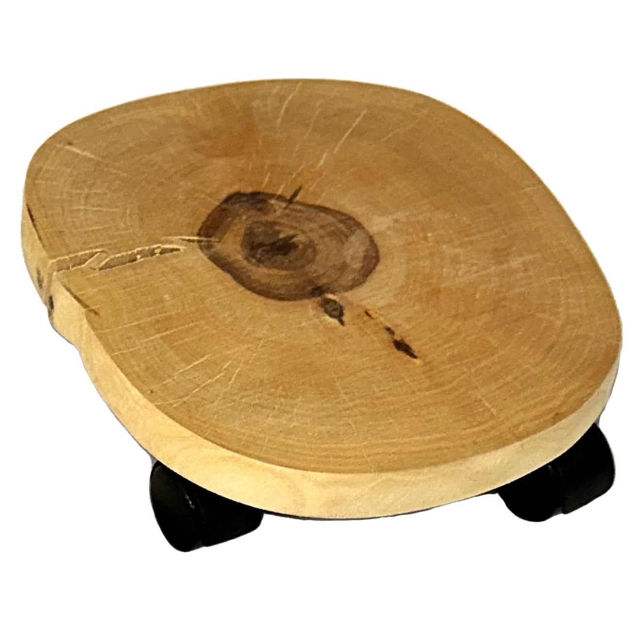 Wooden Plant Caddy - 10" Natural Birch Round
