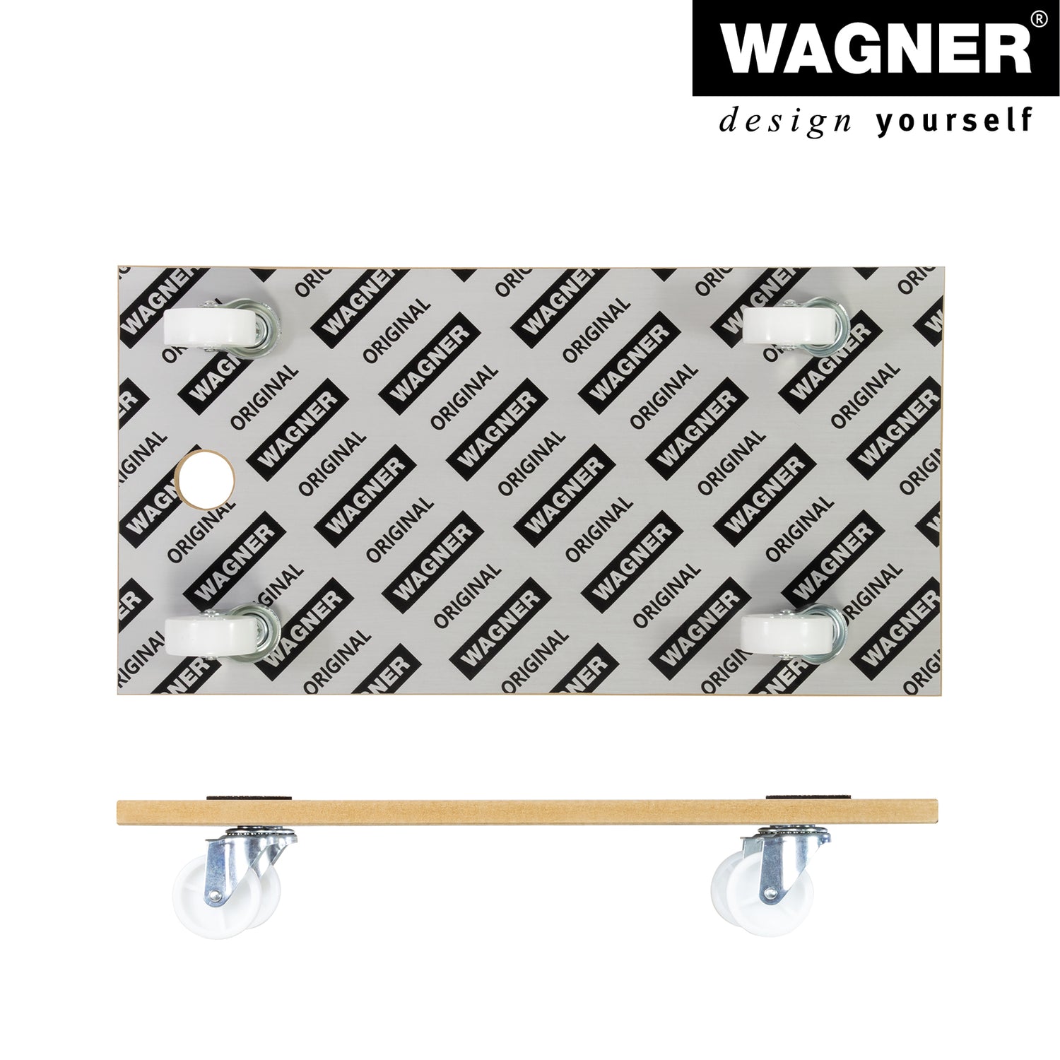 Wagner Moving Dolly - White Wood 23" x 12"